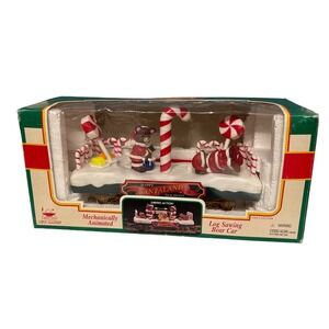 New Bright Santaland Animated Log Sawing Bear Car Train No. 88WG Christmas Toy